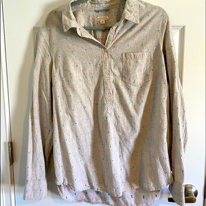 Merona polka dot long sleeve shirt